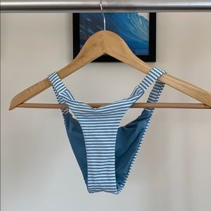 Blue Life striped bikini bottom